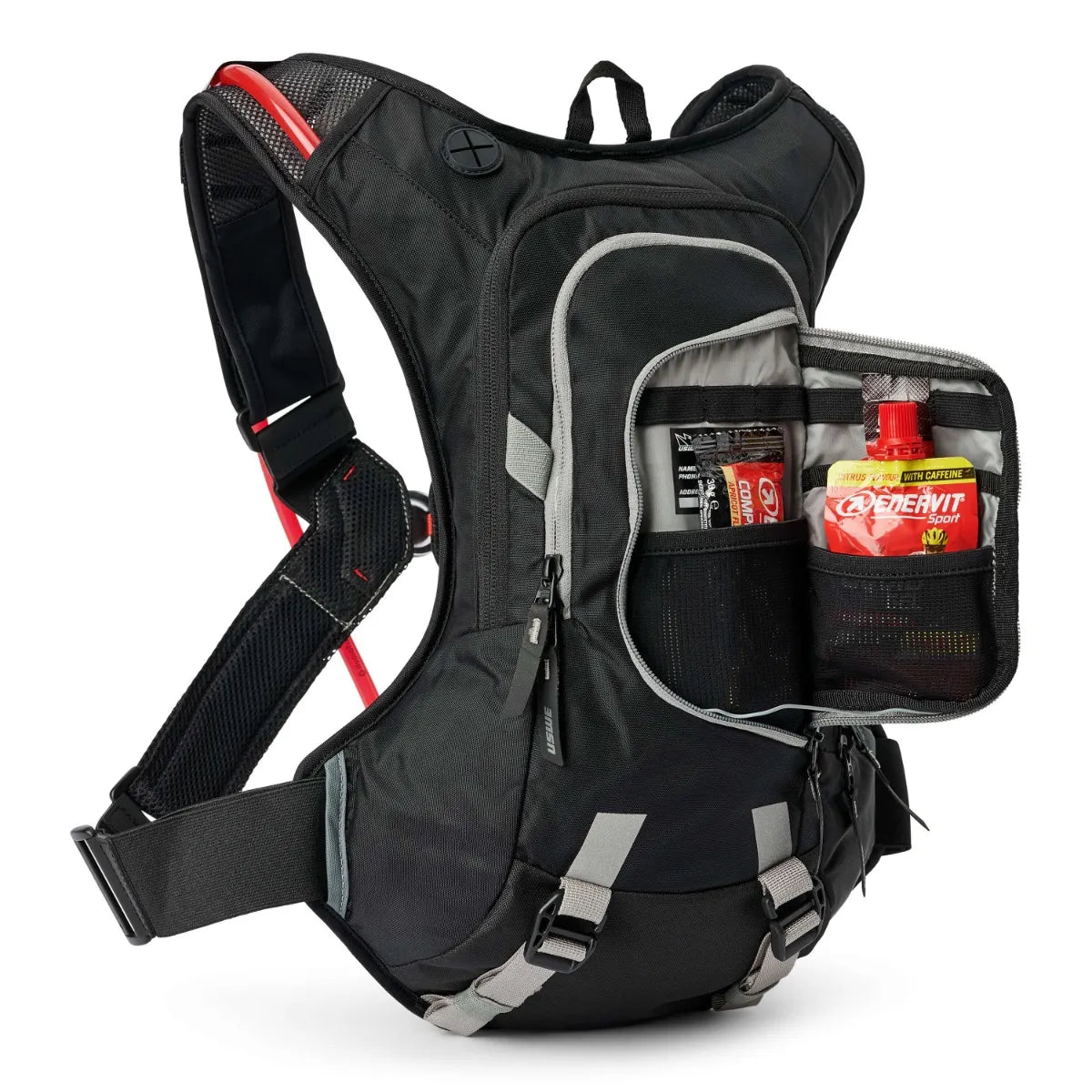 USWE Moto Hydro 8 Adventure Fit Hydration Backpack, Carbon Black