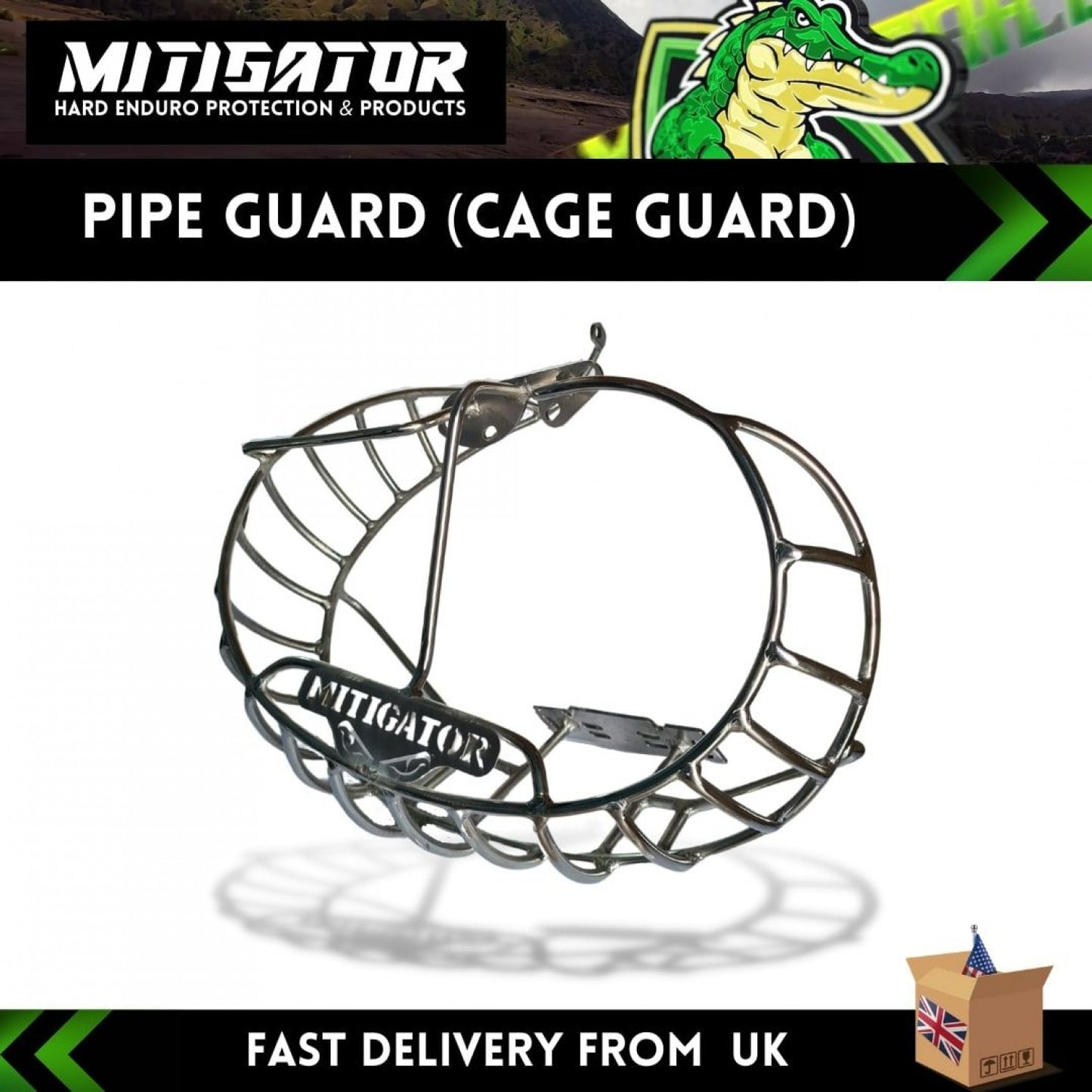 MITIGATOR Pipe Guard (Cage Guard) Fits Ktm (EXC TBI/XC-W/ SX/ XC) 2024-2025 Husqvarna (TE/TX/TC) 2024-2025 Gasgas 2023-2024 (EC/MC) Models