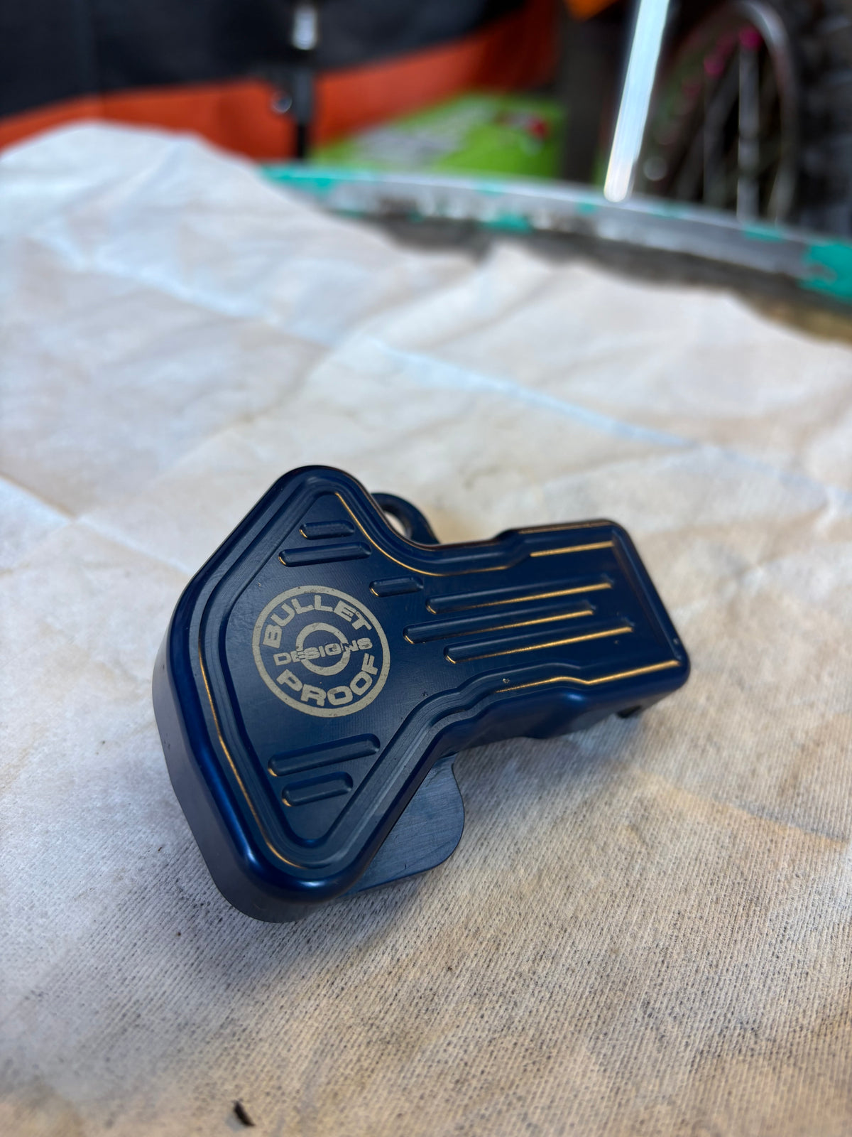 Bullet Proof Designs TPS guard throttle position sensor cover BLUE USED 18-23 KTM GROUP TPI