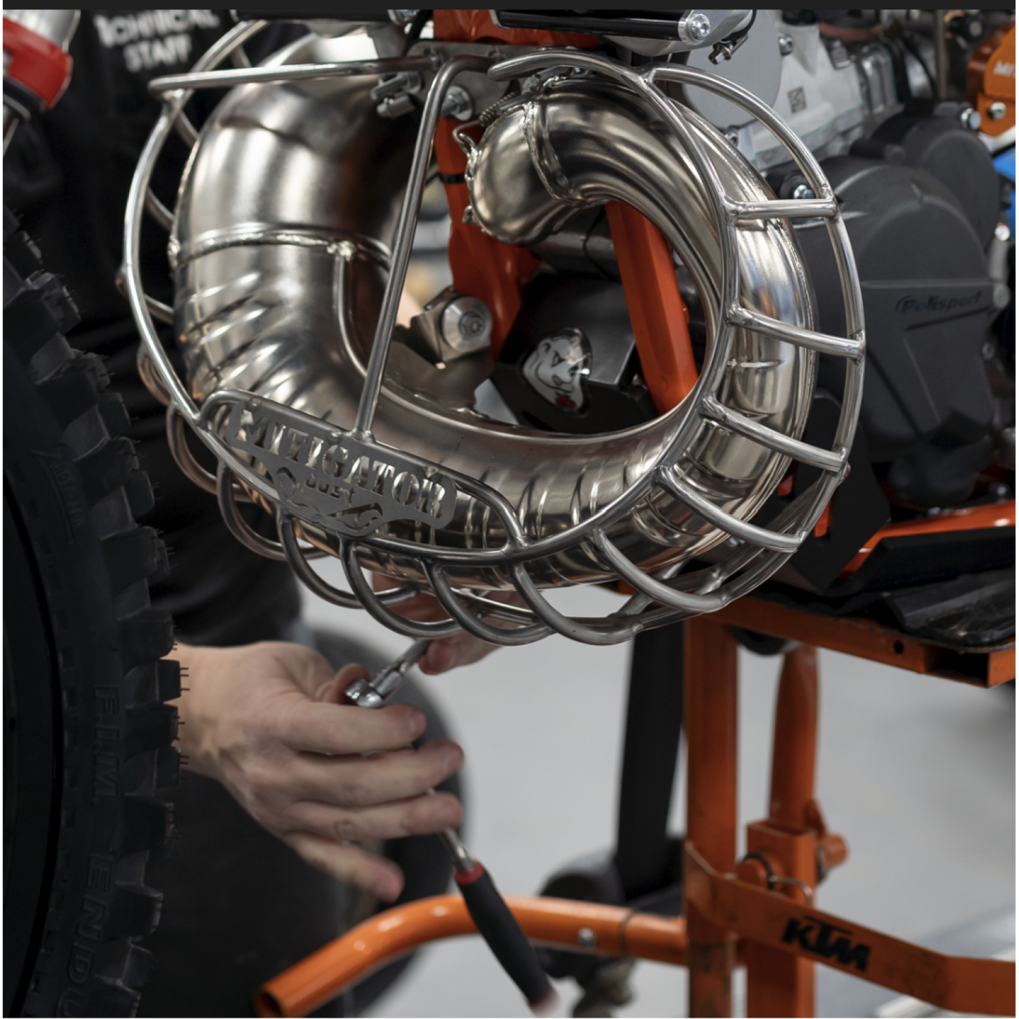 MITIGATOR Pipe Guard (Cage Guard) Fits Ktm (EXC TBI/XC-W/ SX/ XC) 2024-2025 Husqvarna (TE/TX/TC) 2024-2025 Gasgas 2023-2024 (EC/MC) Models