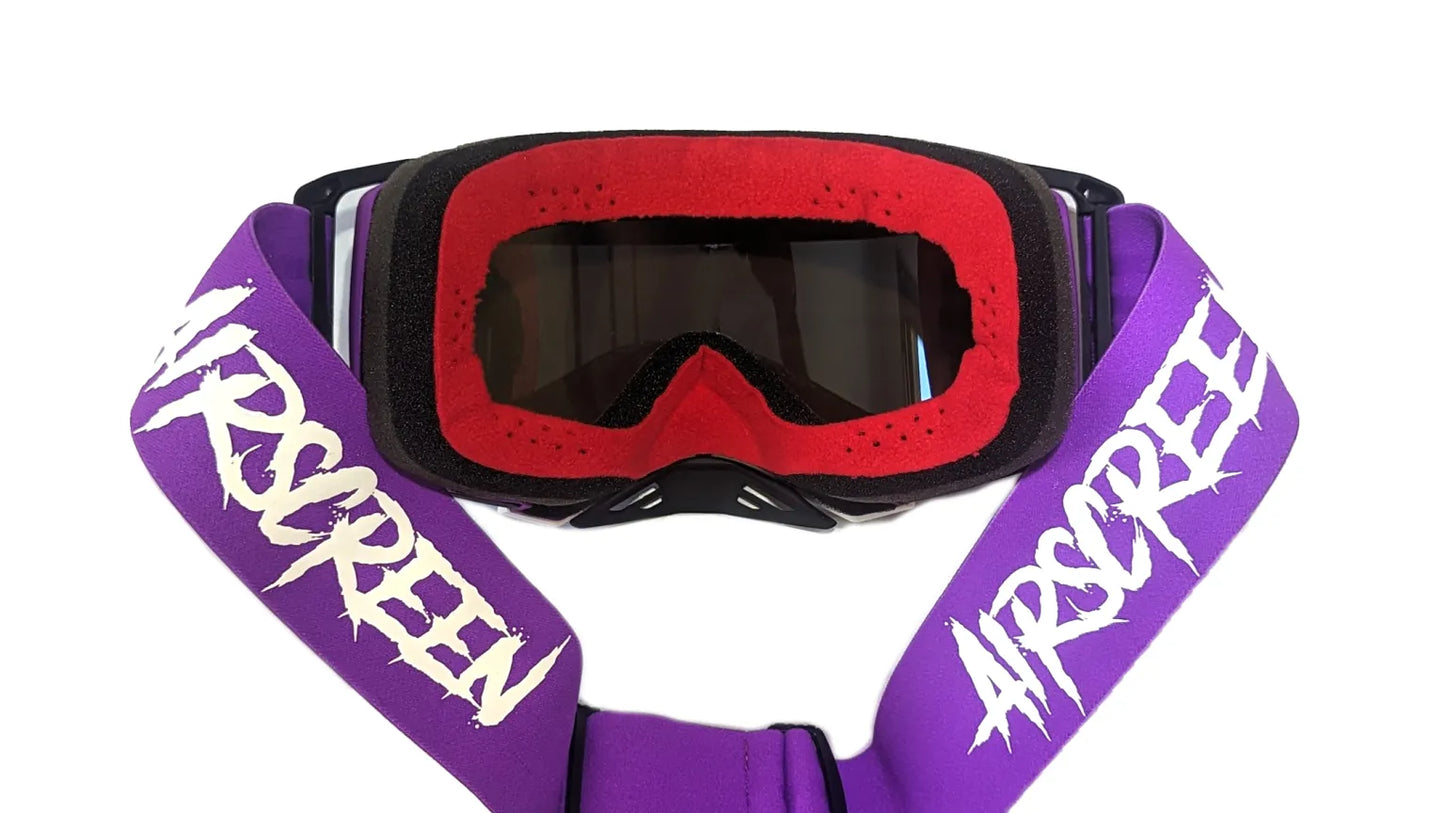 AirScreen AERO 05 EX Goggles with Opening Lens (Purple / White / Black)