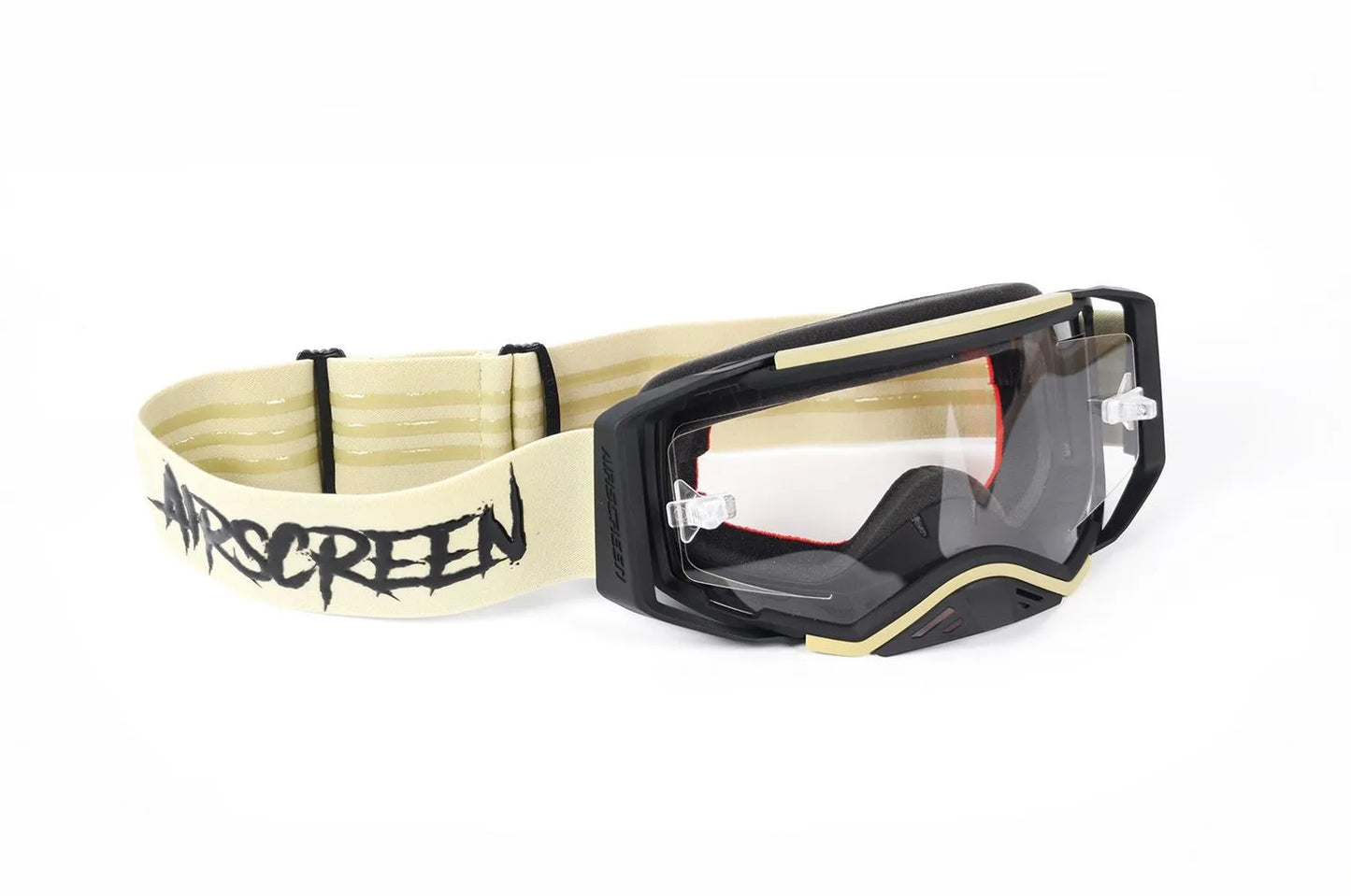 AirScreen AERO 08 EX Goggles with Opening Lens (Sand / Black)