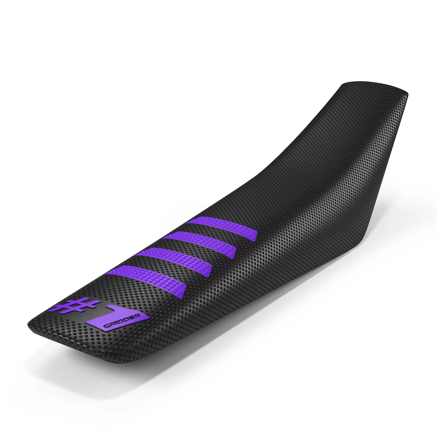 One Gripper Seat Cover RIBBED – Black with Purple Ribs