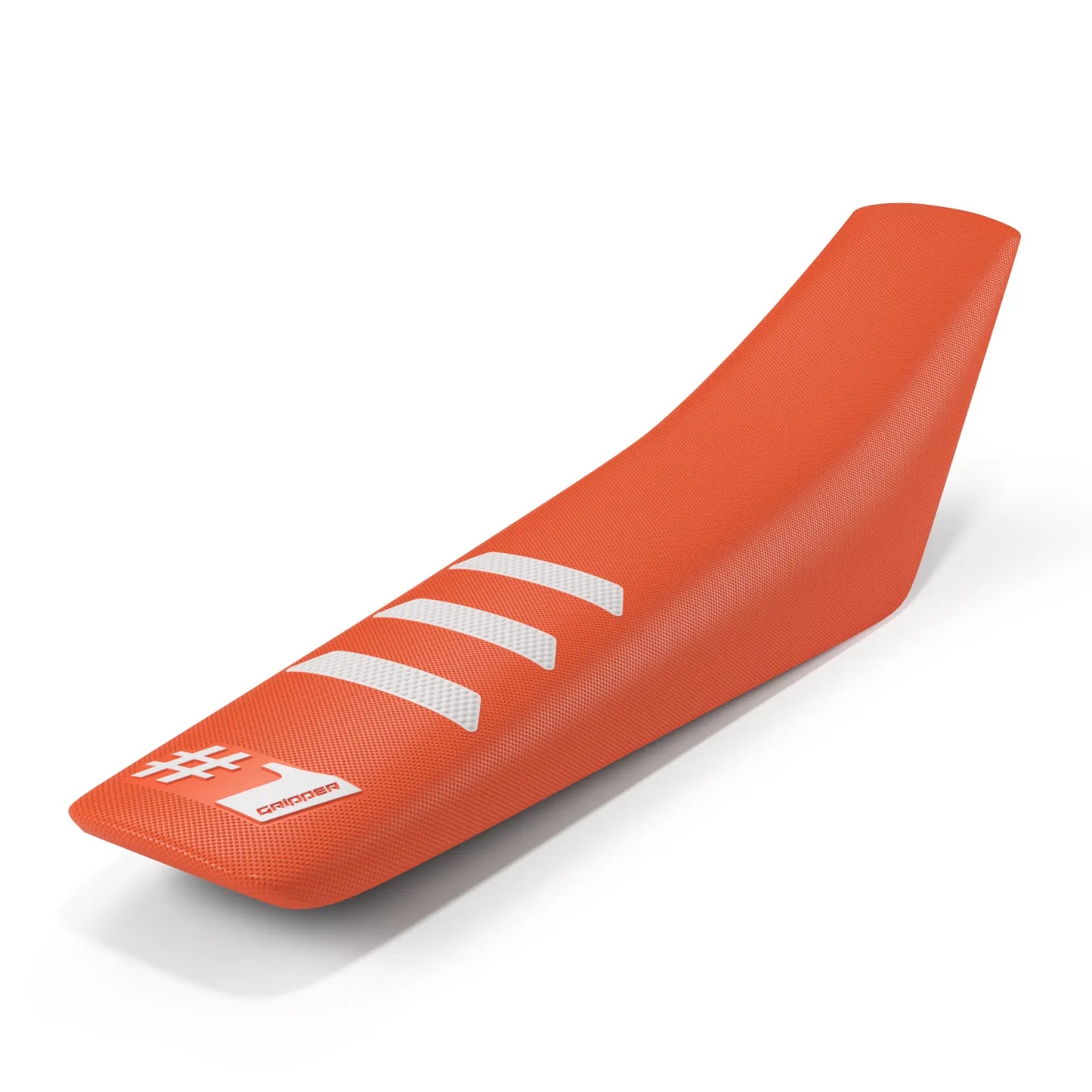 One Gripper Seat Cover LIGHT RIB – Orange with White Ribs