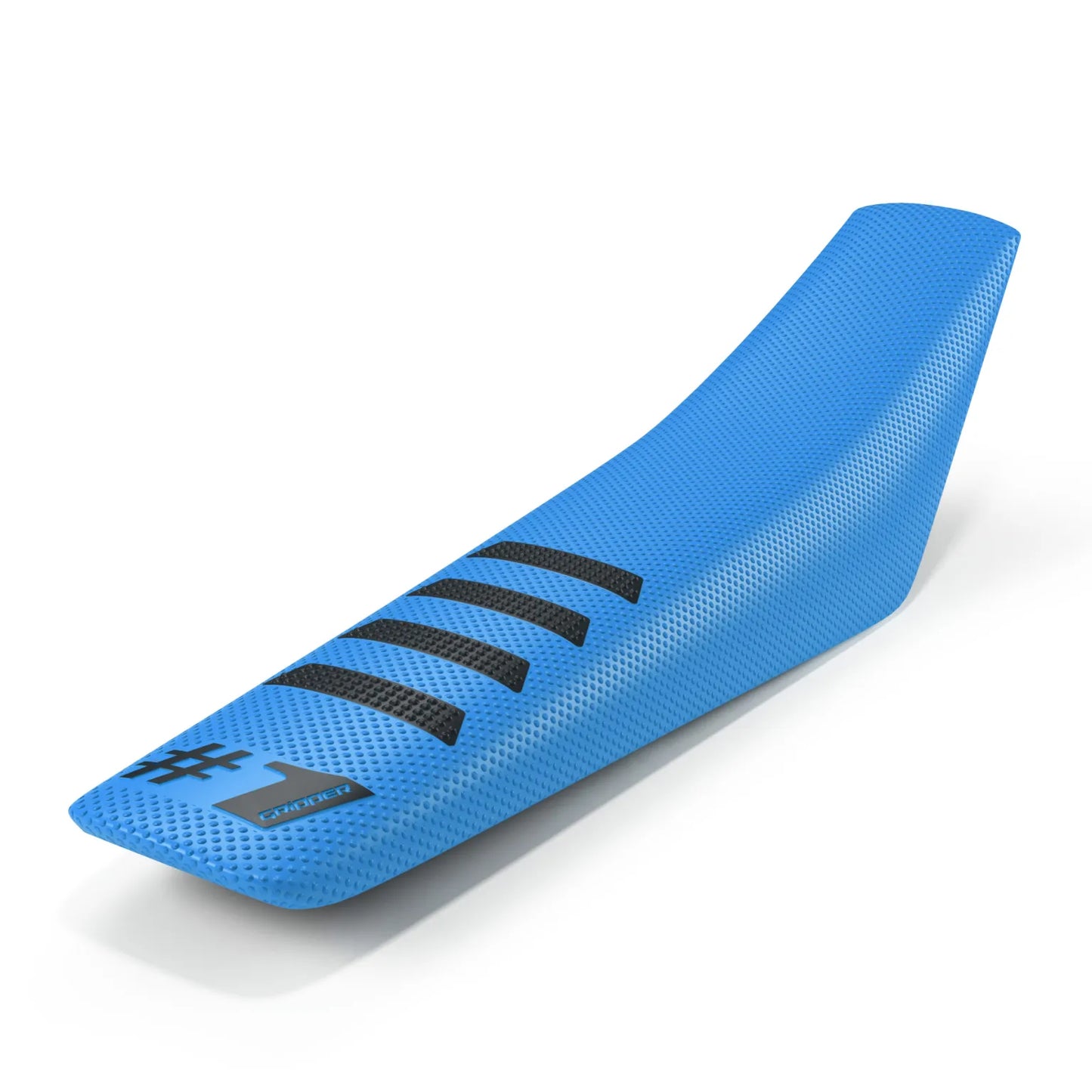One Gripper Seat Cover RIBBED – Light Blue with Black Ribs
