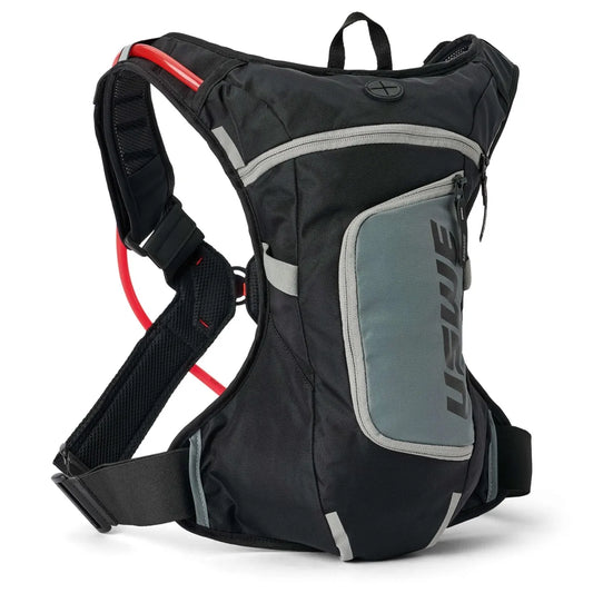 USWE Moto Hydro 4 Adventure Fit Hydration Backpack, Carbon Black