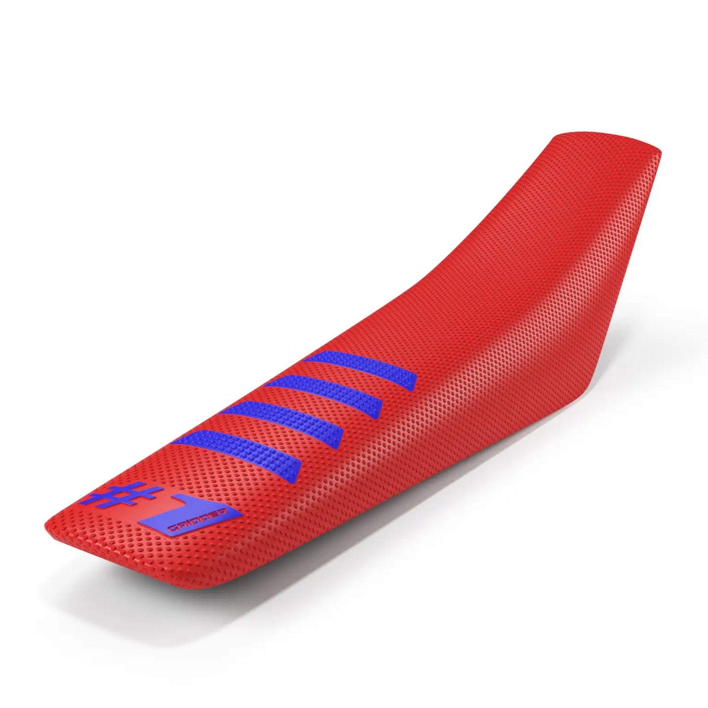 One Gripper Seat Cover RIBBED – Red with Blue Ribs