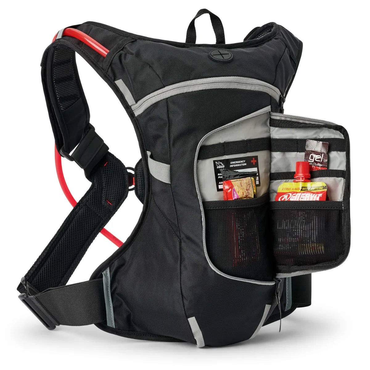 USWE Moto Hydro 4 Adventure Fit Hydration Backpack, Carbon Black