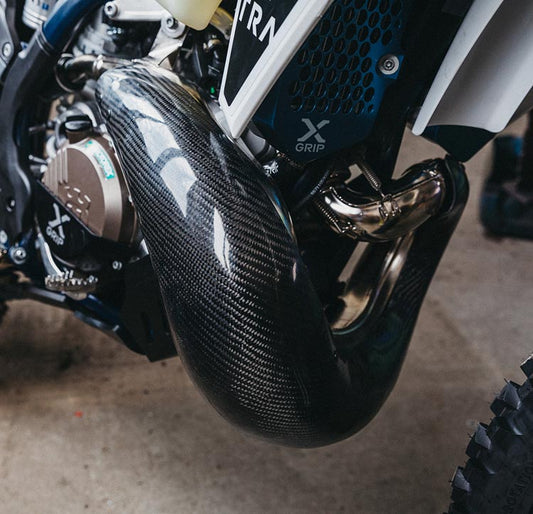 X-GRIP CARBON PIPE GUARD KTM HUSQVARNA GAS GAS SHERCO BETA REIJU