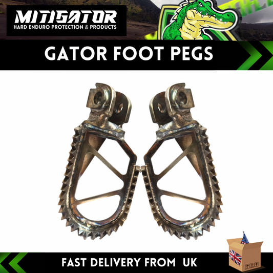 MITIGATOR Gator Foot Pegs Fits Ktm (EXC/XC-W/XC/SX) Husqvarna (TE/TX/TC)-Gasgas (EC/MC) 2024-2025 TBI Models