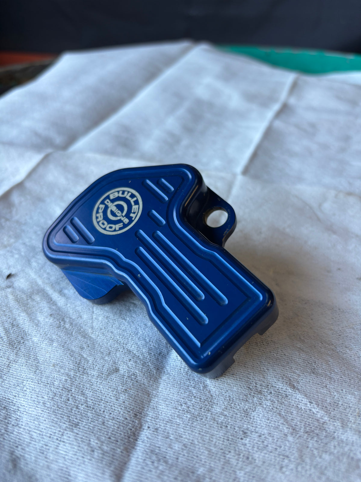 Bullet Proof Designs TPS guard throttle position sensor cover BLUE USED 18-23 KTM GROUP TPI