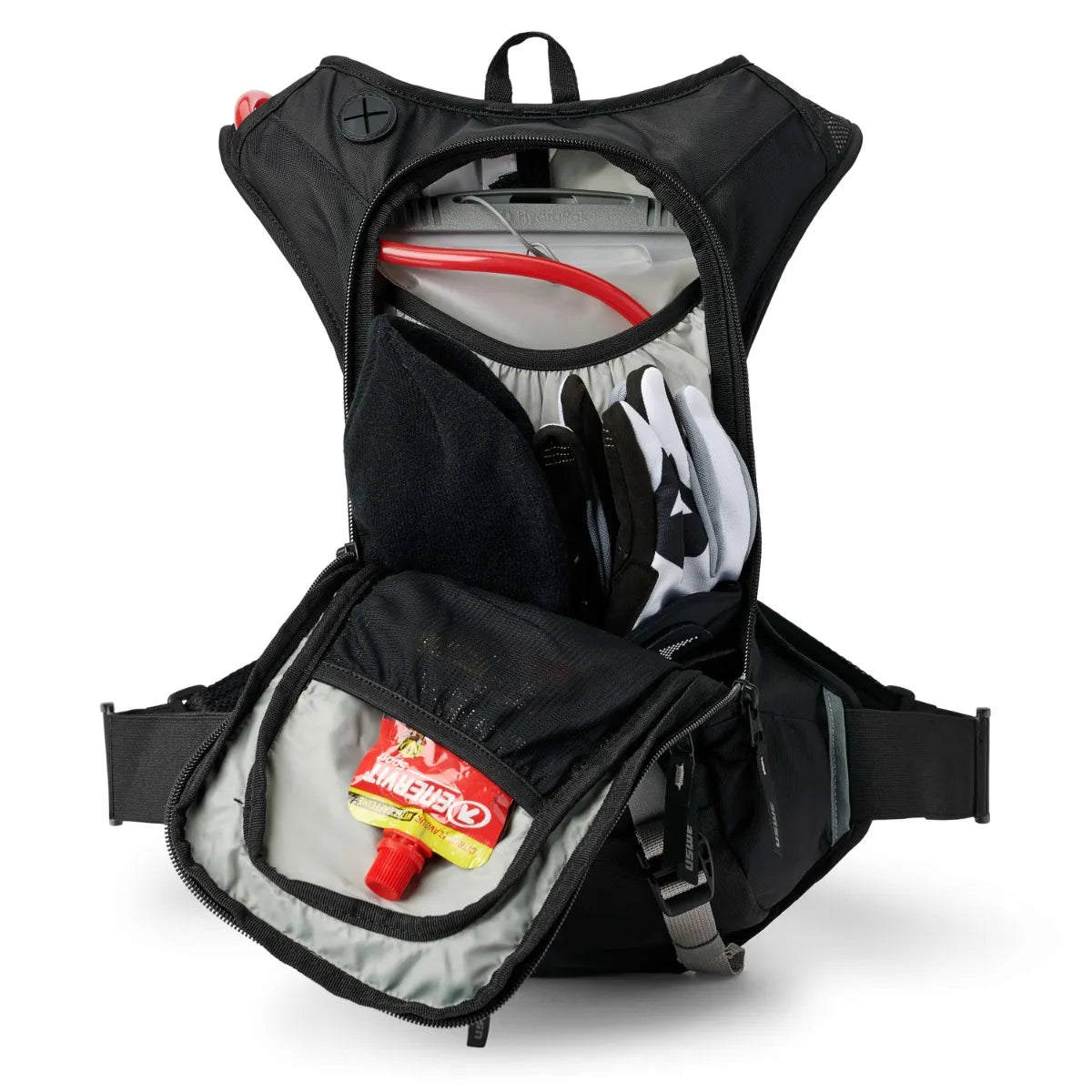USWE Moto Hydro 8 Adventure Fit Hydration Backpack, Carbon Black