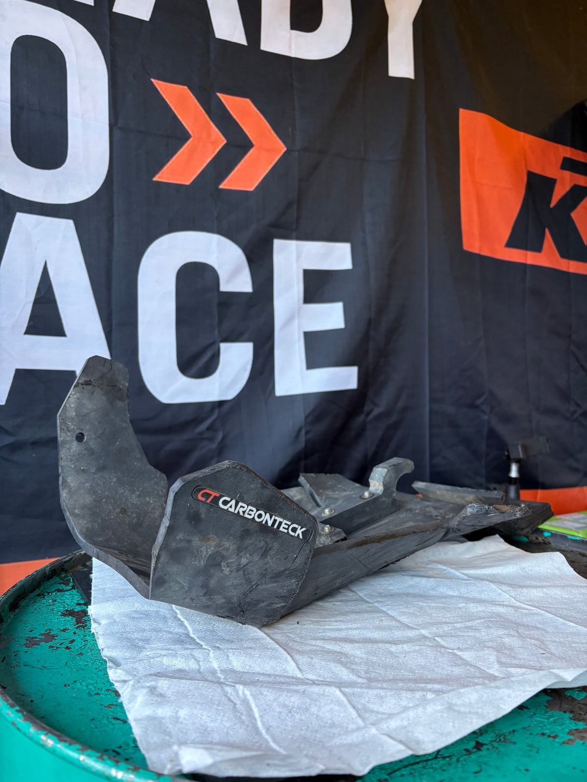 Carbonteck skid plate linkage 20-23 TPI KTM HUSQVARNA GAS GAS USED