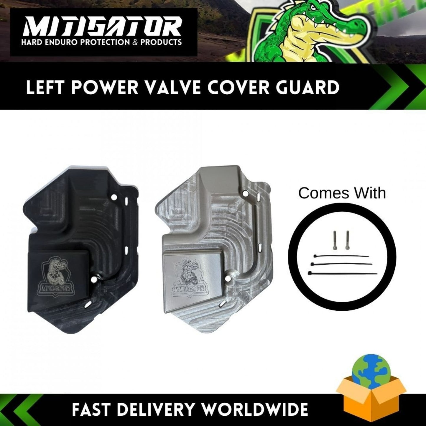 MITIGATOR Left Power Valve Cover Guard Fits KTM-HUSQVARNA -GASGAS 2023-2024 TBI MODELS