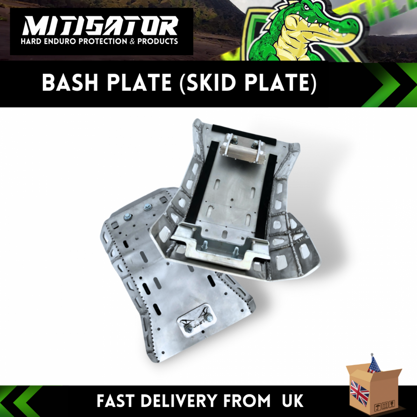 MITIGATOR Bash Plate (Skid Plate) Fits Ktm (XC/SX/XC/EXC/XC-W) 2019-2023 Husqvarna (TX/TC/TEİ) 2019-2023 Gasgas (EC/EX/MC) 2021-2023