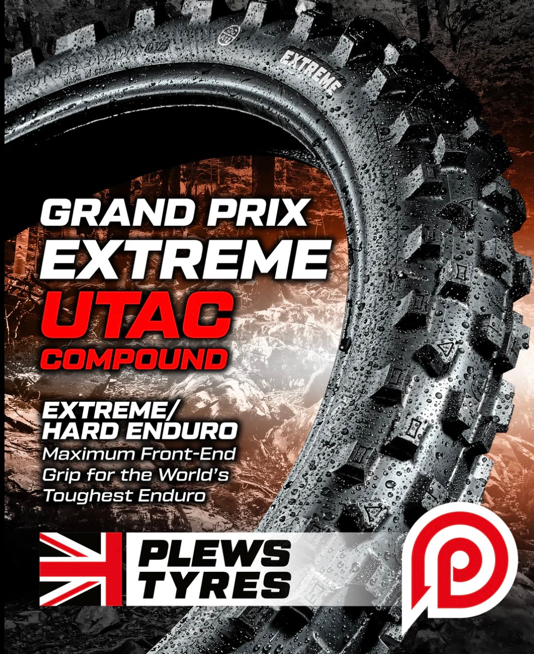 PLEWS TYRES EXTREME ENDURO GRAND PRIX FRONT – 90 / 100 – 21