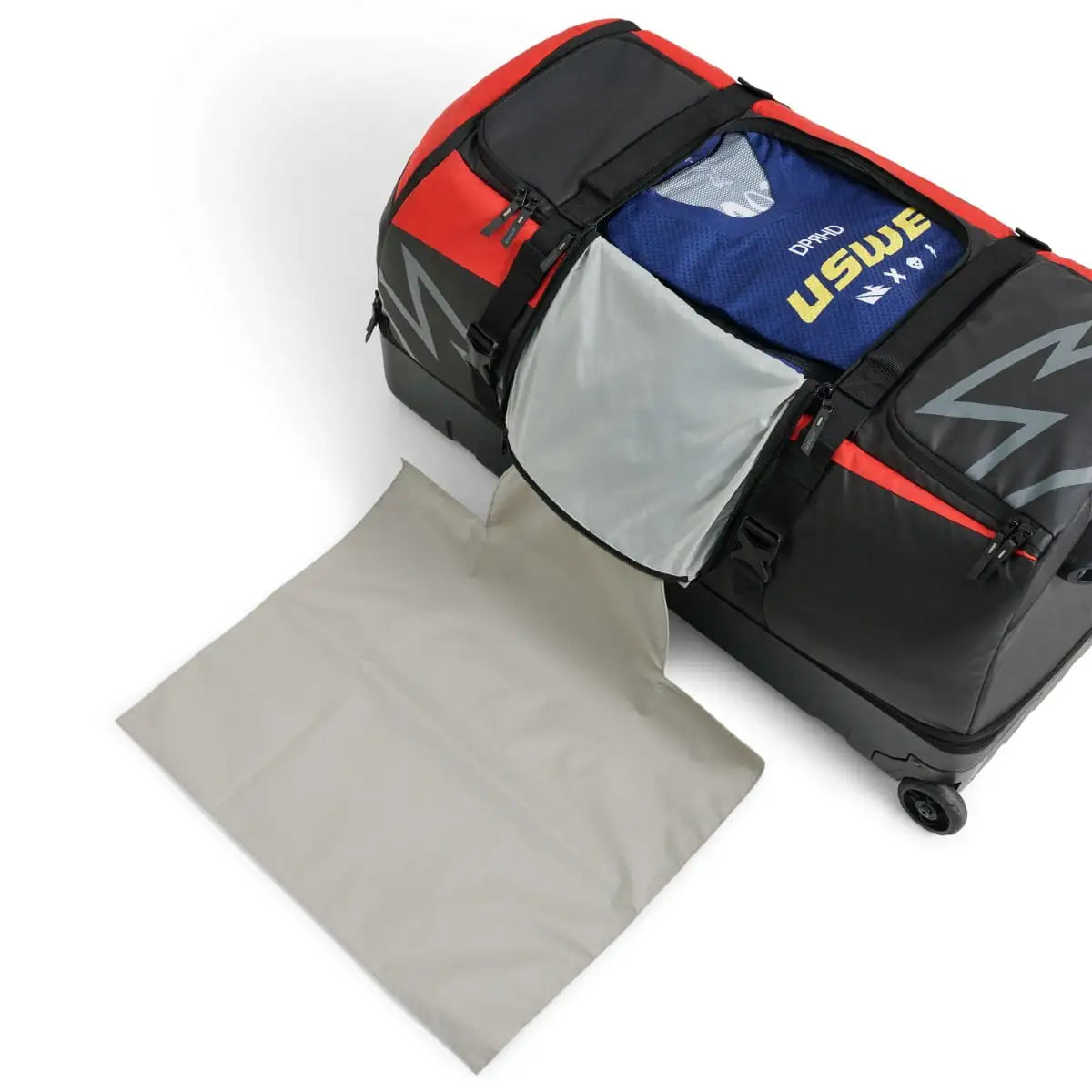 USWE Buddy 150L Athlete Gear Trolley Bag – Black/Red