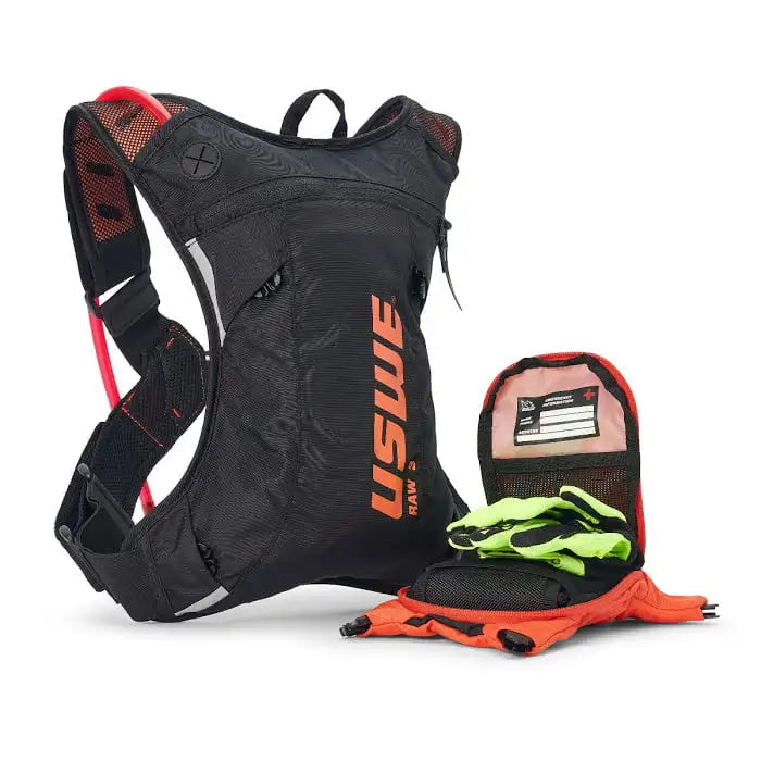 USWE Moto Hydro 3 Hydration Pack (a.k.a Raw 3) – Black/Orange