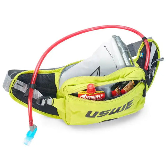 USWE Zulo 2 Waist Pack / Hip Bag with 1L Elite Bladder – Crazy Yellow