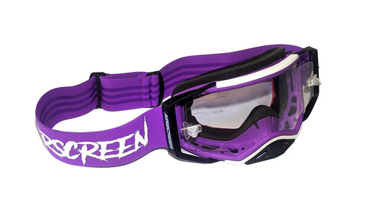 AirScreen AERO 05 EX Goggles with Opening Lens (Purple / White / Black)