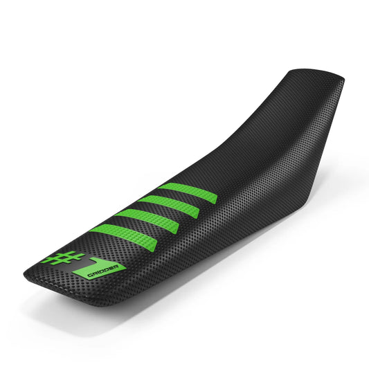 One Gripper Seat Cover RIBBED – Black with Green Ribs