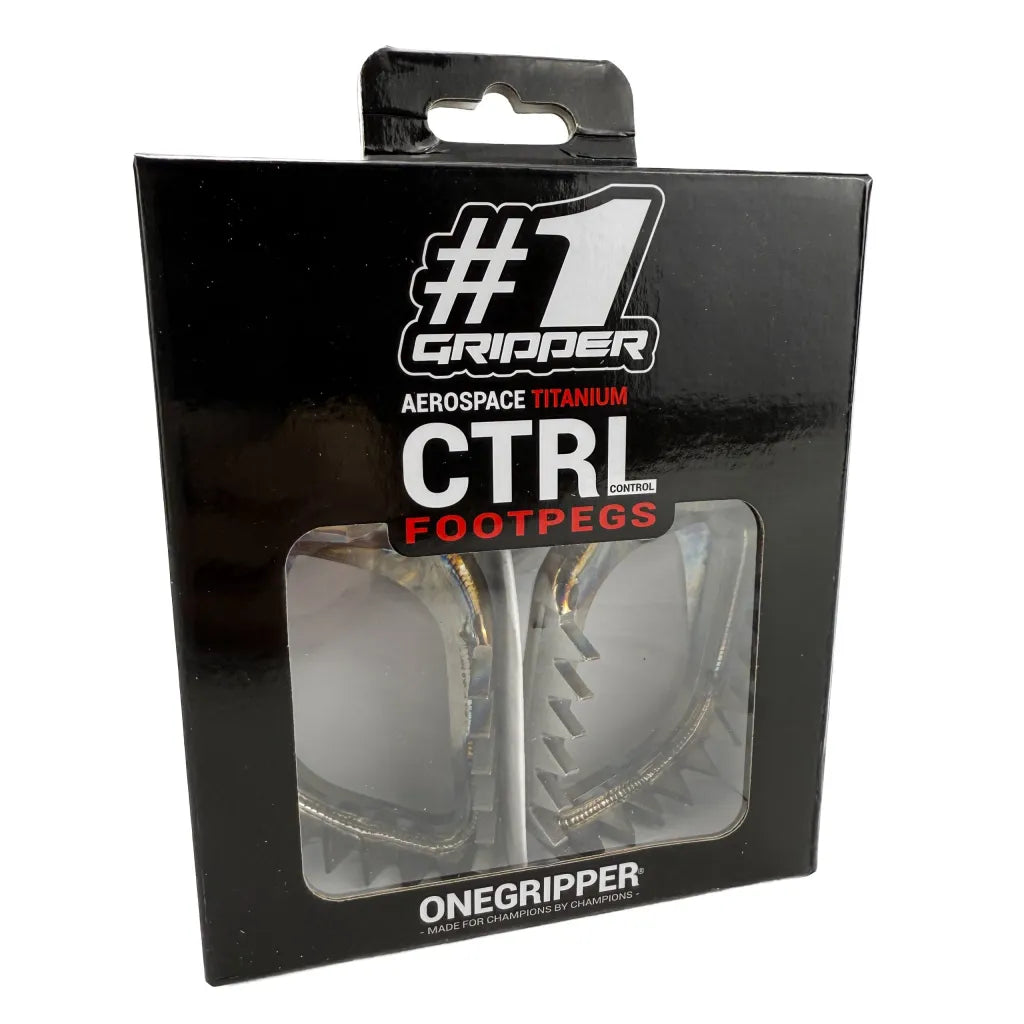 One gripper Titanium CTRL Footpegs – Mud-Free – KTM, Husky, Gas Gas & Beta