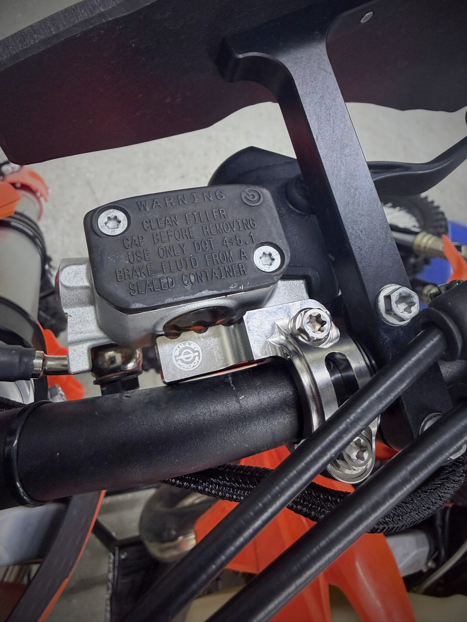 Bullet Proof Designs Titanium Front Brake & Clutch Master Cylinder Guards for KTM, Husky, Gas Gas & Sherco (Brembo only)