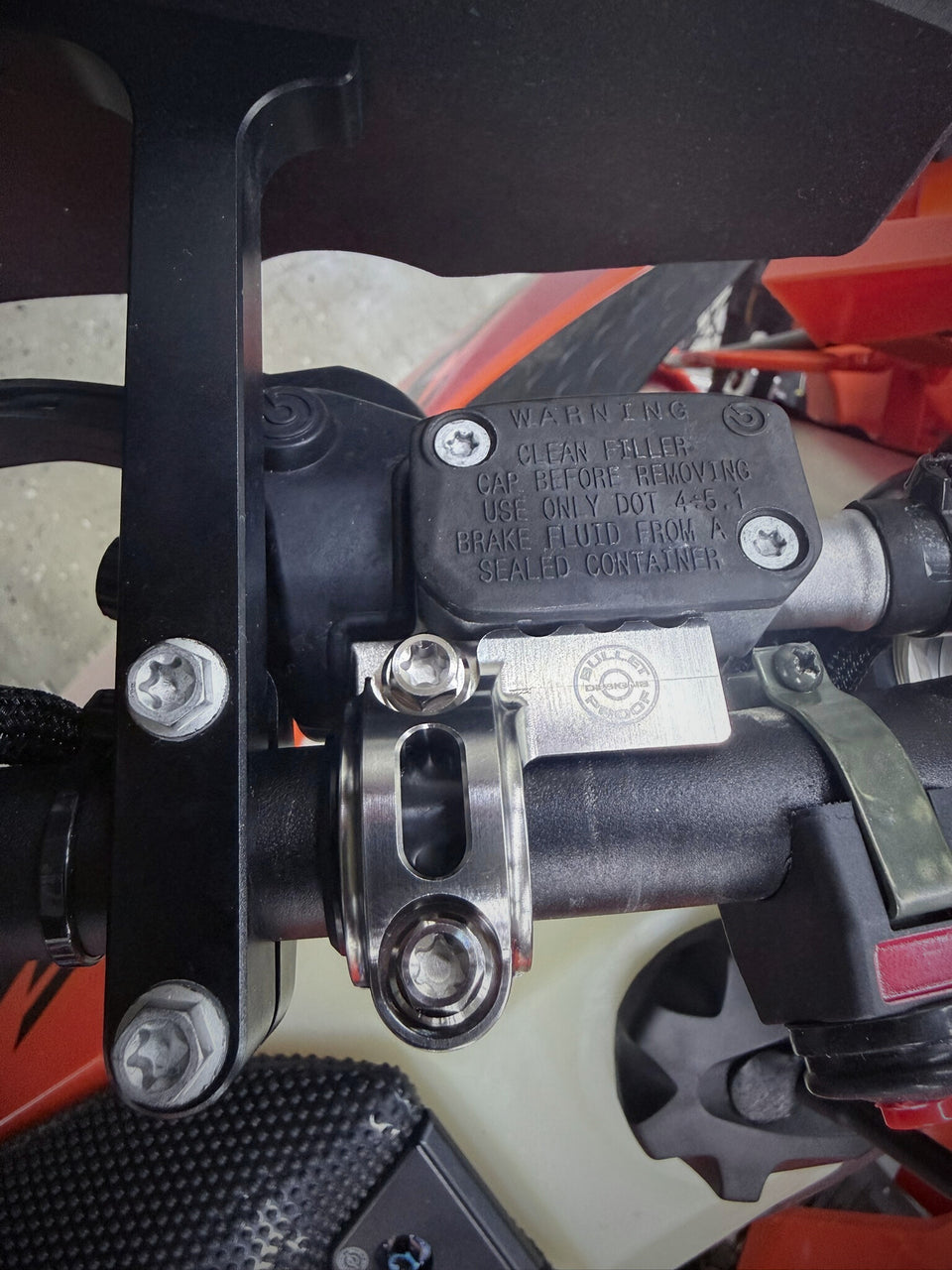 Bullet Proof Designs Titanium Front Brake & Clutch Master Cylinder Guards for KTM, Husky, Gas Gas & Sherco (Brembo only)