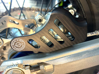 Bullet proof designs REAR BRAKE CALIPER GUARD (KTM, HUSKY, GAS GAS, BETA, SHERCO, YAMAHA, TRIUMPH, STARK)
