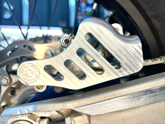 Bullet proof designs REAR BRAKE CALIPER GUARD (KTM, HUSKY, GAS GAS, BETA, SHERCO, YAMAHA, TRIUMPH, STARK)