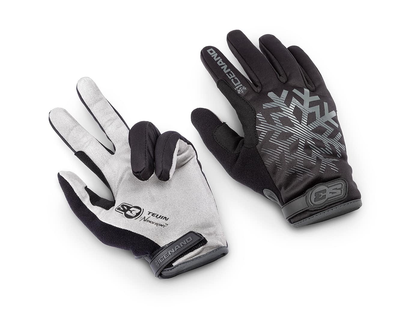 S3 PARTS ‘ICE NANO’ WINTER SPORT GLOVES – Silver/Black