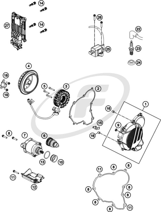 KTM OEM IGNITION COIL KTM/HUSKY/GAS GAS 55639006000