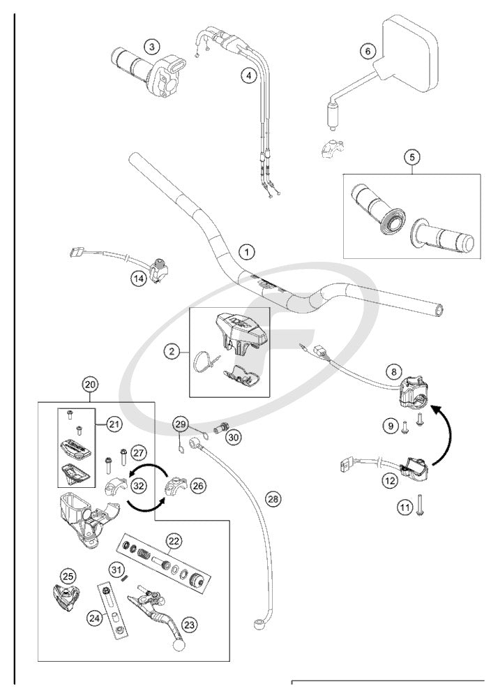 KTM OEM light switch 78111070000